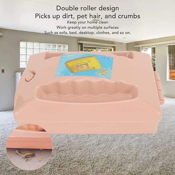 Carpet Sofa Sweeper, Double Roller Remove Debris Table Sweeper Cleansing Manual Sweeping Brush for Desktop Bed Clothes Desktop Carpet Sofa