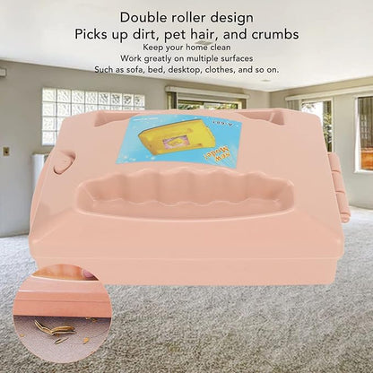 Carpet Sofa Sweeper, Double Roller Remove Debris Table Sweeper Cleansing Manual Sweeping Brush for Desktop Bed Clothes Desktop Carpet Sofa