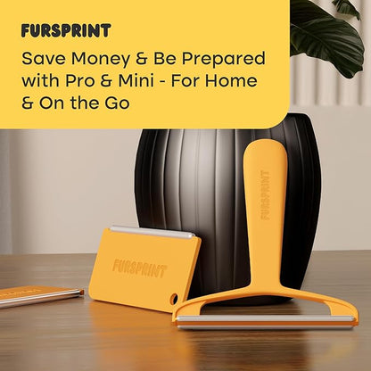 Pro & Mini Tool Bundle: Reusable & Pocketable Cat & Dog Hair Remover with Dual-Sided Multi-Fabric, Perfect for Furniture & Car Detailing - Value Brand by Uproot Cleaner Pro Pet Hair Remover