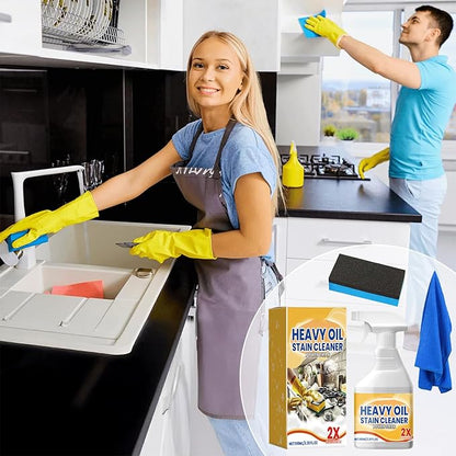 2Pcs Kitchen Heavy Oil Cleaner Spray, 2026 New All Purpose Kitchens Heavy Oil Cleaning Agent,Multipurpose Kitchen Cleaner, Heavy Duty Degreaser Cleaner Spray for Countertops, Ovens and Appliances