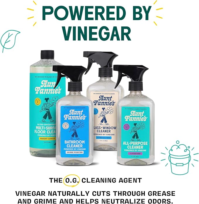 Aunt Fannie's Ultra Concentrated Floor Cleaner Vinegar Wash, Multi-Surface Solution Mopping, Makes 16 Gallons, Lavender Scent, 32 oz. (Pack of 6)