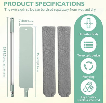 Retractable Gap Dust Cleaner – Extendable Microfiber Duster with Bendable & Removable Head, Washable Dusting Brush for Home, Kitchen, Car & Hard-to-Reach Areas (1)