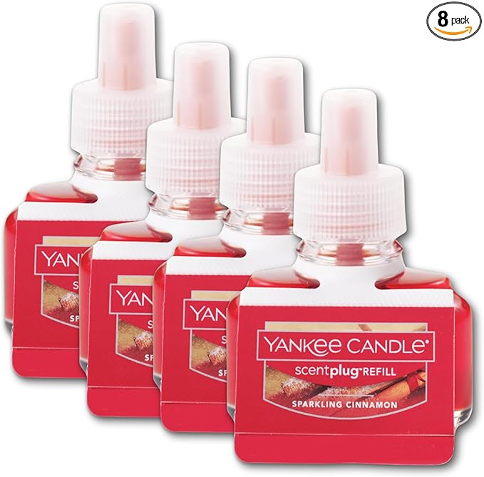Yankee Candle ScentPlug Refill (2.5 Ounce (Pack of 4), Sparkling Cinnamon)