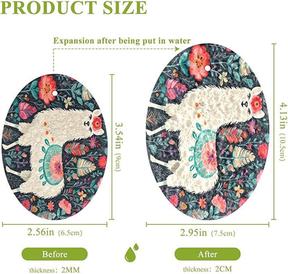 Llama Kitchen Scrub Sponges, Pop-up Kitchen Cleaning Sponges Reusable Dish Washing Sponges for Bathroom Household Cleaning 3 Pack - Non Scratch Scrubber