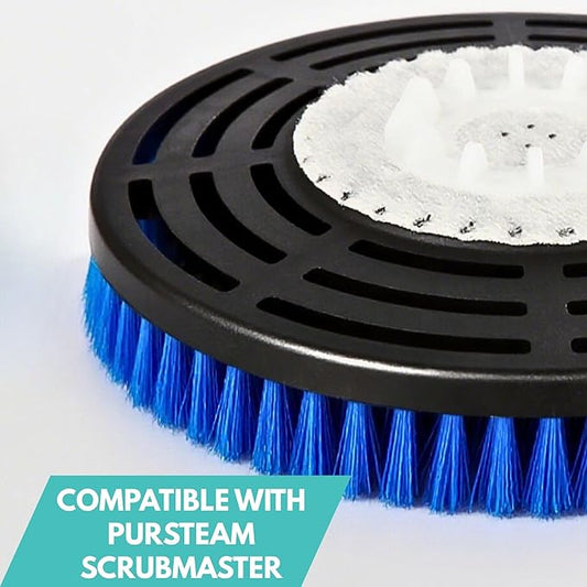Frescares Replacement Steam Mop Pads for Pursteam ScrubMaster Steam Mop Cleaner,Steam & Scrub All-in-One Scrubbing and Sanitizing Dirt Grip Scrub Washable Pad(2blue)