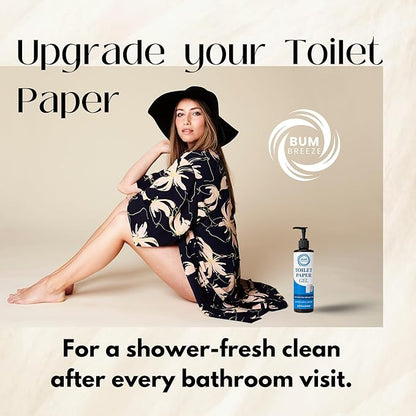 Toilet Paper Gel – 3 Month Size – A Cleaner Way to Wipe – Wet Wipe Alternative & Flush Safe – Toilet Paper Foam, Spray, or Lotion Substitute for Wiping – 8.45oz