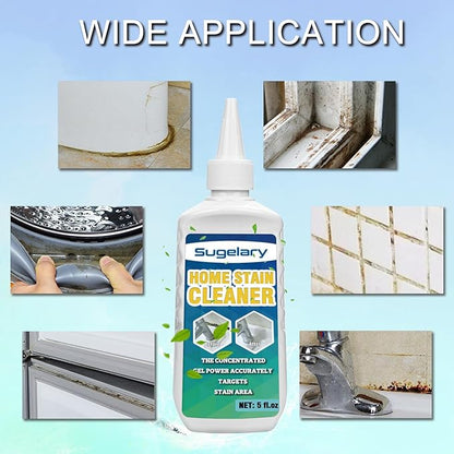 Sugelary Mold Stain Cleaner, 10 Fl oz All-Purpose Gel for Front Loader Seal, Household Cleaner Gel for Bathroom Grout, Sink, Shower, Caulk, Washing Machine Cleaning Solution