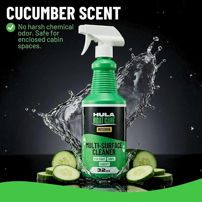 Hula Multi-Surface Cleaner — EVA Foam, Vinyl and Carpet, 32 oz — Boat Deck, Sea Deck and Marine Interior Cleaner, Biodegradable, Made in USA