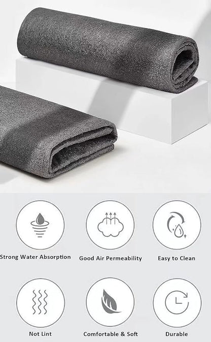 10 Pack Microfiber Cleaning Cloths, Thickened Streak Free & Lint Free Glass Cleaning Towels, Reusable Washable Cloths for Car Windows, Kitchen, Mirrors, Stainless Steel - 12x12 Inches Grey (30x30cm)