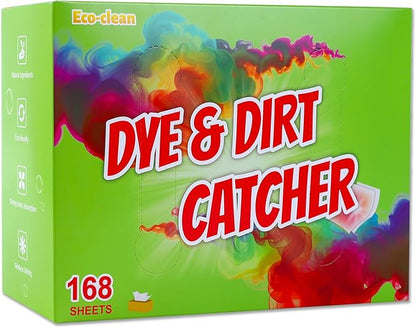 168 Count Color Abosorber Sheets for Laundry - Dye Catchers Laundry Sheet - Allow Mixed Washes and Prevents Color Runs-Fragrance Free
