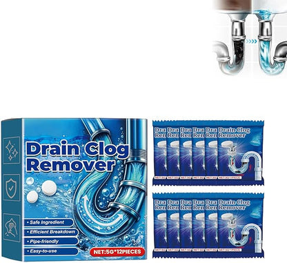 Strong Drain Effervescent Tablet, Sink Smell Effervescent Tablets, Disposal Cleaner Tablets Eliminator Quickly Eliminates Odors, Sink Drain Cleaner for Sewer, Toilet and Septic Tank (12pcs)