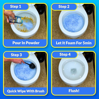 Toilet Cleaner - Self Activating Cleaning Powder for Toilet Bowl Cleaning