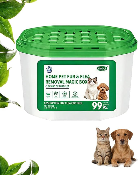 Home Pet Fur & Odor Removal Magic Box, 360° All-Round Airborne Hair Collector, Full-Angle Floating Fur & Dander Trap, Powerful All-Direction Pet Hair Removal and Deodorization (1 PCS)