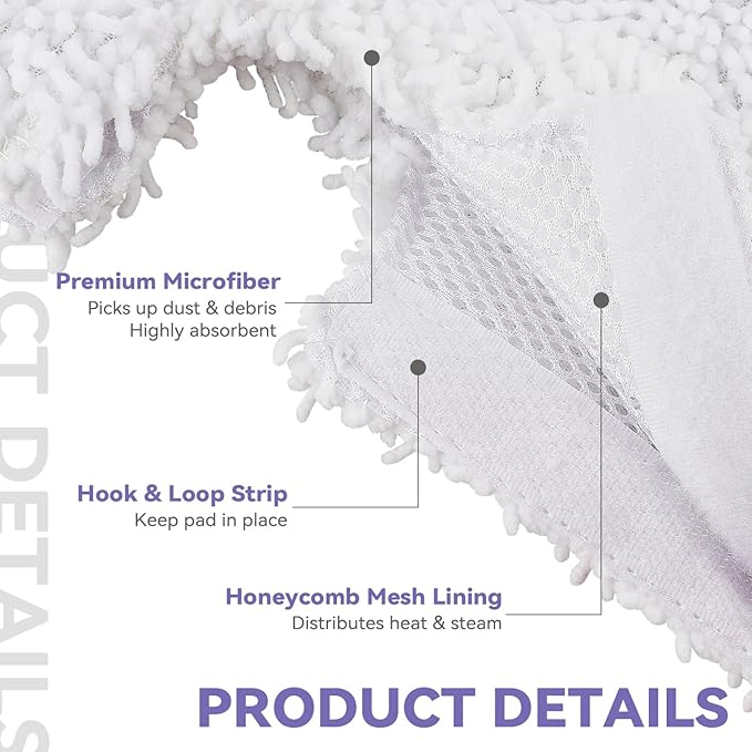 S3501 For Shark Steam Pocket Mop Pads: Washable Steam Mop Replacement Pads For Shark Steamer S3601D S3601 S3801CO S3901 S3550 SE450 (6Pack)