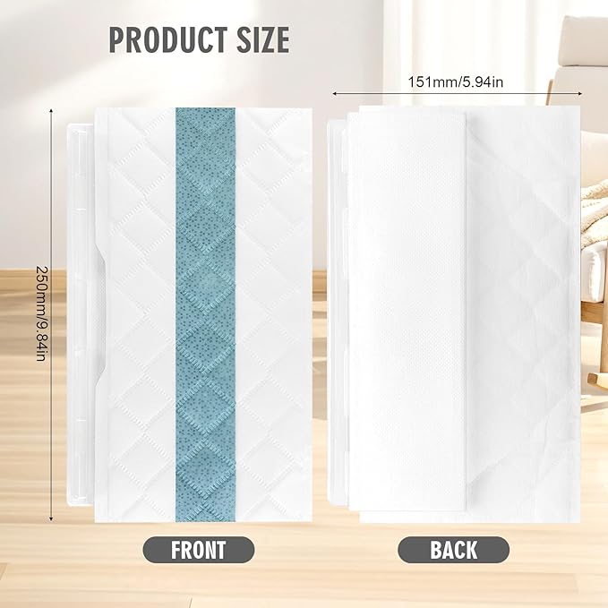 Disposable Mop Pad Refills compatible with Shark VACMOP Pro, 10 Pack, for VM252, VM200, VM190, VM250, VM251, VM200C, VM252C, QM250, VC205