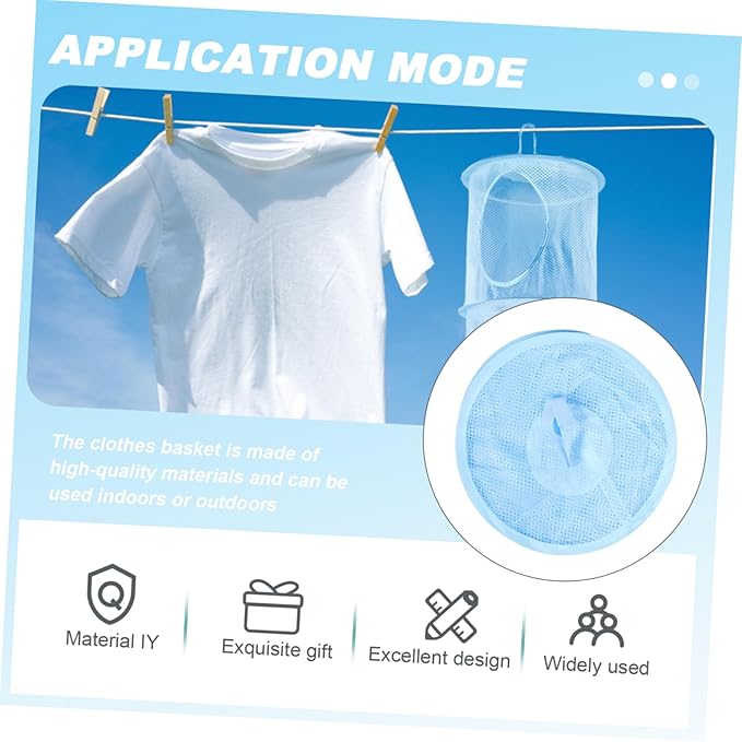 1pc Four Hanging Storage Basket for Clothes Plush Toys and Laundry Drying Breathable Design Space-saving Organizer
