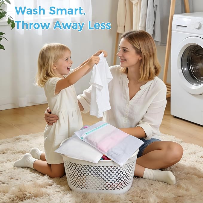 BAGAIL Laundry Bags Mesh Wash Bag for Intimates Lingerie and Delicates, 5Pcs (1XL,2L,2M)
