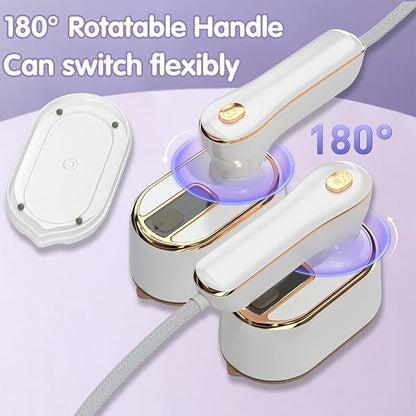 Travel Steamer Iron for Clothes Mini - Portable Ironing Machine Travel Small Size Portable Steamer Travel College Dorm Home Essentials (White)