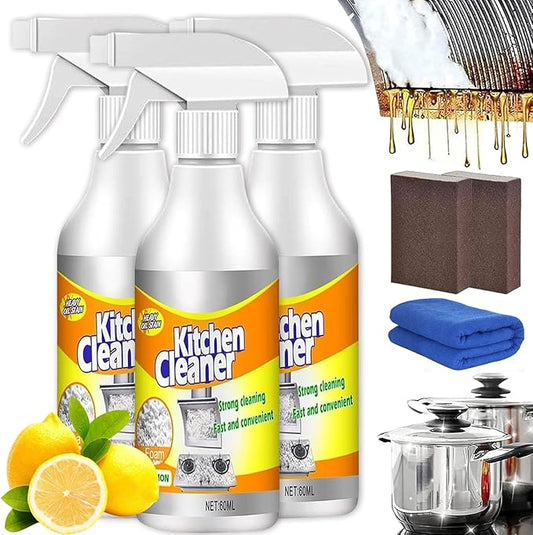 Kitchen Foam Cleaner, Kitchen Cleaner Foam Spray, Sciasi Kitchen Cleaner, Foam Kitchen Cleaner, All-Purpose Kitchen Pots And Pan Cleaner, Cleaning Supplys (3PCS)