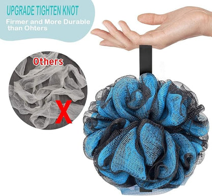 Fu Store Loofah Sponge Shower Loofahs 60g Bath Sponges Mesh Balls 4 Colors Body Scrubber Exfoliator Back Scrubber Bathroom Men Women Scrubbers Cleaning Bathing Accessories