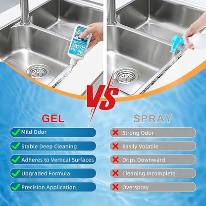 Household Stain Remover Gel, Effective Home Cleaner, Washing Machine Cleaner for Washing Machine Strips, Kitchen Sinks, Tiles, Grout, Bathroom, Refrigerator Strips