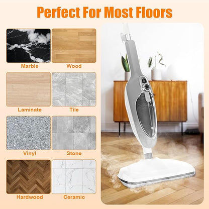 6 Pack Steam Mop Replacement Pads For GorFanty Steam Mop GF-6610B & GF-6610， and Fit For Neugo NE033 NE033M Series Steam Mop Steamer Cleaner，Washable & Reusable Microfiber Steam Mop Cloth