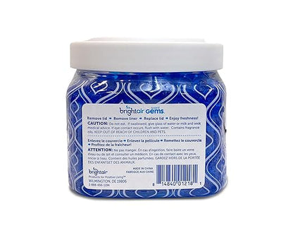 Bright Air Scent Gems, For Small to Medium-Size Spaces, Cool & Clean Scent, 12 oz. Each, Case of 6, Odor Eliminator & Air Freshener, Natural Essential Oils, Lasts Up to 45 Days Each