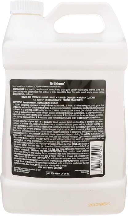 CRC Brakleen 1003712 Brake Parts Cleaner Non-Flammable, 1 Gallon, [1 Pack]