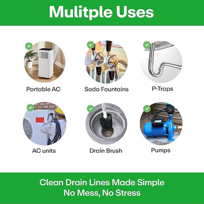 Sylvan AC Drain Line Cleaner | 2x 16 Oz (8 Uses) | 12 Month Supply | Made in USA | Universal Compatibility | Removes Clogs and Buildup from HVAC Condensate Lines | Air Conditioner Unclogger