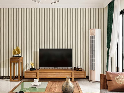myforHD Wallpaper Peel and Stick Wood Grating Stripe Self-Adhesive Wallpaper Faux Wood Contact Paper Wood Slats Self Adhesive Wall Paper PVC Vinyl Film Removable Waterproof (Wood C, 17.3" x 118")