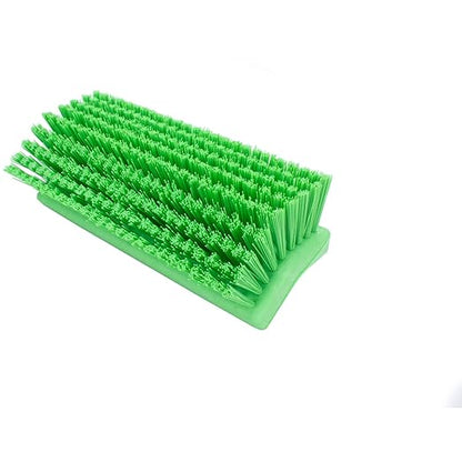 SPARTA 40423EC75 Plastic Floor Scrub Brush, Wall Brush, Equipment Brush With Nonabsorbent Bristles For Industrial Kitchens, Hospitals, Commercial Cleaning, 4 Inches, Lime, (Pack of 2)