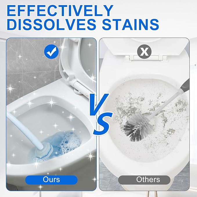 Disposable Toilet Brush and Holder Set, with 30 PCS Toilet Wand refills for Clorox.