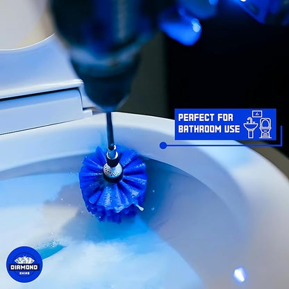 Diamond Shine Electric Toilet Brush Drill Attachment - Toilet, Sink, Grout, Tile, Floor, Bathtub, Shower
