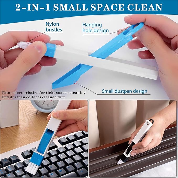 14 Pcs Crevice Cleaning Brush, Corner Brush, Screen Cleaner Brush, Cleaning Tools for Housekeeping, Garbage Disposal Cleaner Brush, Window Track Cleaning Tools, Kitchen (14pcs)