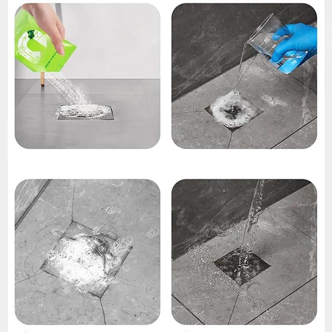 Wild Tornado Sink and Drain Cleaner, Wild Sink and Drain Cleaner Powder, Fast Foaming for Kitchen/Bathroom/Toilet Pipeline Quick Cleaning Tool (5PCS)