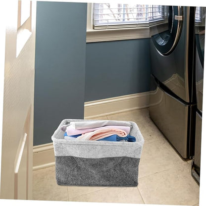 Cabilock Laundry Hamper Felt Basket Capacity Storage for Home Dorm Travel Portable Organizer for Dirty Clothes Lightweight and Versatile Design