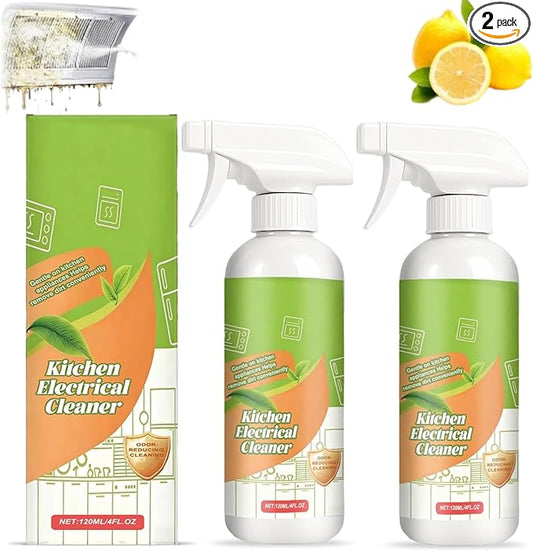 CRIVERY 2PCS Electrolyzed Ion Kitchen Cleaner, Natural Formula Kitchen Appliance Cleaner, Multi-Purpose Heavy Duty Cleaning Spray for Household, Oven, Stove, Range Hood