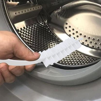 60cm Flexible Washing Machine Cleaning Brush, Nylon Bristle Inner Cylinder Cleaner for Drum Washers, Long Handle Lint Removal Tool for Exhaust Ports, White