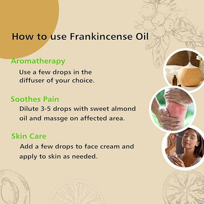 GM Gumili Frankincense and Myrrh Essential Oil Combo Set (2 Pack), 100% Pure Undiluted Essential Oils for Aromatherapy, Massage, Meditation & Skincare
