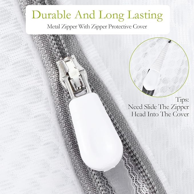 2Pcs Mesh Hanging Laundry Bags, Wash Bag for Delicates Mesh Laundry Bags for Dormitory, Travelling, College,Apartment, Camping, RV, Machine 15 X 12 Inch