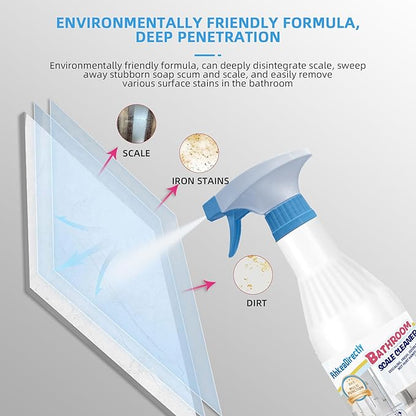 Foaming Shower Tub and Tile Cleaner, Bathroom Foam Cleaner with Floral Scent, Bathroom Cleaner Spray for Cleaning Glasses and Sinks, Grout Cleaner, Deep Cleaning Removes Old Stains From Grout, 1pcs