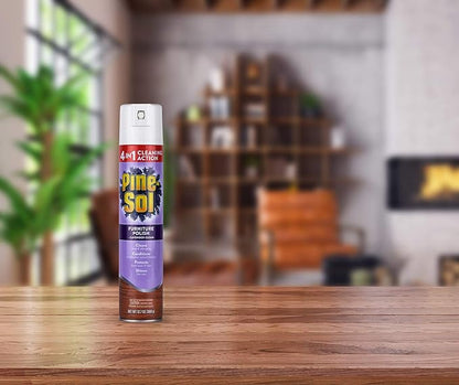 Pine-Sol Furniture Polish | Wood Furniture Polish Spray | Wood Polish Spray for Your Furniture Gives You A Powerful Clean You Can Trust | 12.7 Ounces, Fresh Lavender Scent (Pack of 2)