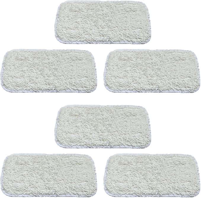 Microfiber Mop Pads Fit for Sienna Luna Steam Mop, Replaces Part # SSM-3006, 6pk