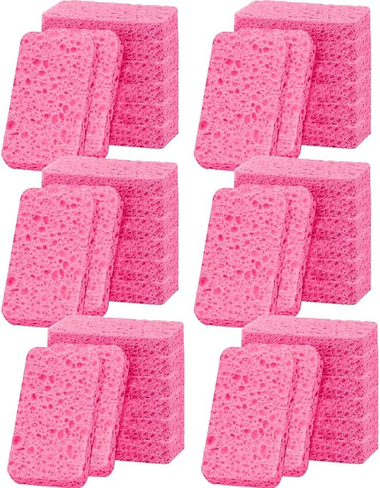 36 - Pack Non-Scratch Scrub Sponges - Sponges for Dishes and Washing Dishes, Cleaning Sponges for Kitchen Home and More（Pink）