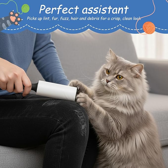 30 Pack Mini Lint Rollers, Travel Size Lint Removers with 900 Sheets, Portable Sticky Roller for Clothes, Pet Hair, Furniture, and Car Seats