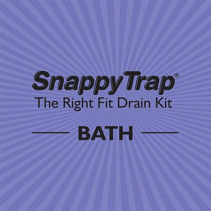 Snappy Trap Universal Flexible P Trap Bathroom Sink Drain Pipe Plumbing Kit for Home Improvement, No Leaks, Easy No Tool Installation, 9-13 Inch Flex Hose & 16 Inch Product Length (DK-105 Silver)