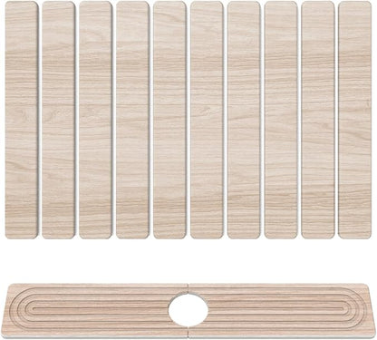 Stone Drying Mat for Kitchen Counter, 24"x16" Water Absorbing Dish Drying Mat with 24"x4" Faucet Mat for Kitchen Sink, Diatomaceous Earth Quick Dry Stone Mats for Dishes Bottles Cups (Wood Grain)