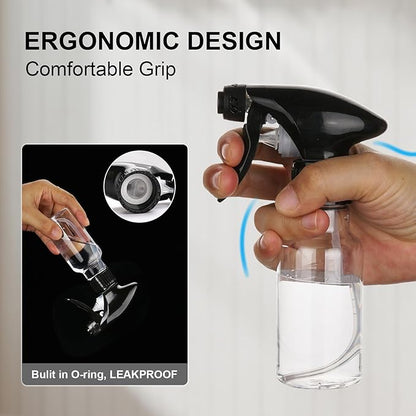 Spray Bottles 4oz/120ml Plastic Small Spray Bottle for Hair Mist/Stream Spraying Heavy Duty Empty Water Spray Bottles for Cleaning Solutions, Plants 2 Pack (Clear)