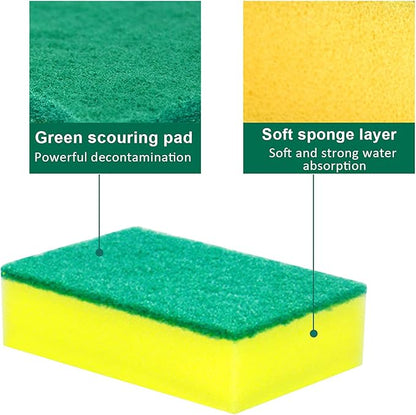 Kitchen Cleaning Sponges, 36Pack Cleaning Sponges in Bulk, Non Scratch Dishwashing Sponges Scouring Pad Odor-Free Scrubbing Dish Sponge Suitable for Washing Dishes, Travel Apartments