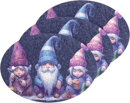 Cute Gnome Kitchen Scrub Sponges, Pop-up Kitchen Cleaning Sponges Reusable Dish Washing Sponges for Bathroom Household Cleaning 3 Pack - Non Scratch Scrubber